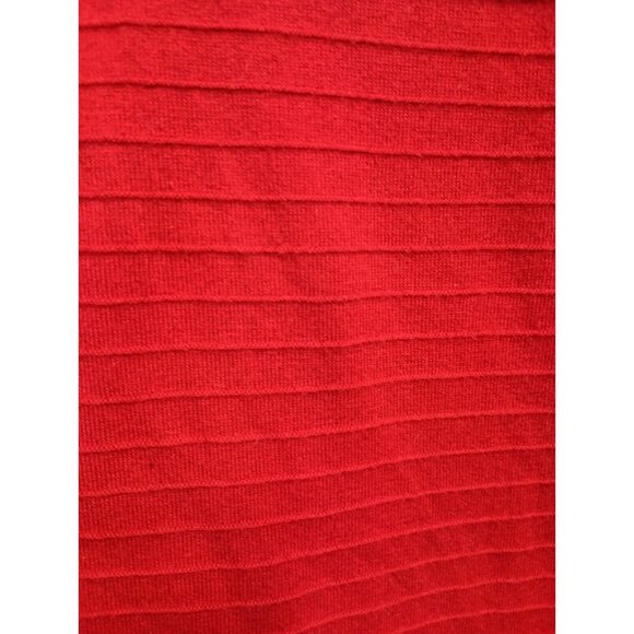 White House Black Market Womens Sweater XS Red Ribbed Slit Cowl Neck Pullover - Picture 4 of 10